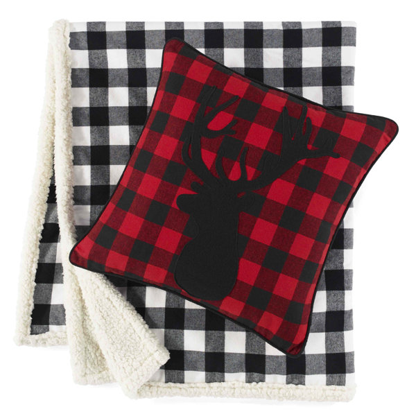 Eddie Bauer Cabin Plaid Embroidered Throw Pillow & Reviews Wayfair